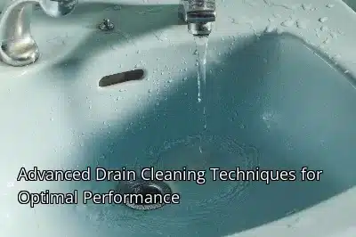 Advanced Drain Cleaning Techniques for Optimal Performance Advanced Drain Cleaning Techniques for Optimal Performance