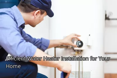 Efficient Water Heater Installation for Your Home Efficient Water Heater Installation for Your Home