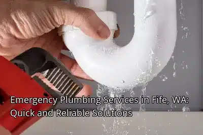 Emergency Plumbing Services in Fife, WA: Quick and Reliable Solutions Emergency Plumbing Services in Fife, WA: Quick and Reliable Solutions