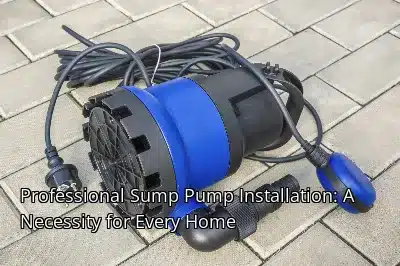 Professional Sump Pump Installation: A Necessity for Every Home Professional Sump Pump Installation: A Necessity for Every Home