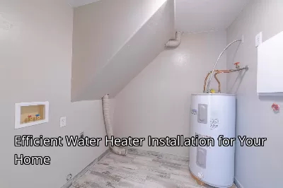 Efficient Water Heater Installation for Your Home Efficient Water Heater Installation for Your Home