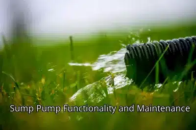 Sump Pump Functionality and Maintenance Sump Pump Functionality and Maintenance