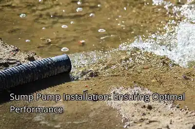 Sump Pump Installation: Ensuring Optimal Performance Sump Pump Installation: Ensuring Optimal Performance