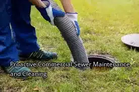Proactive Commercial Sewer Maintenance and Cleaning