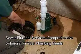 Sewer Plumber Services: Comprehensive Solutions for Your Plumbing Needs