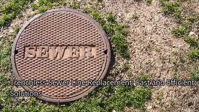 Trenchless Sewer Line Replacement: Fast and Efficient Solutions Trenchless Sewer Line Replacement: Fast and Efficient Solutions