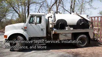 Comprehensive Septic Services: Installation, Maintenance, and More Comprehensive Septic Services: Installation, Maintenance, and More