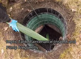 Septic Tank Maintenance: Inspect and Pump Frequently Septic Tank Maintenance: Inspect and Pump Frequently